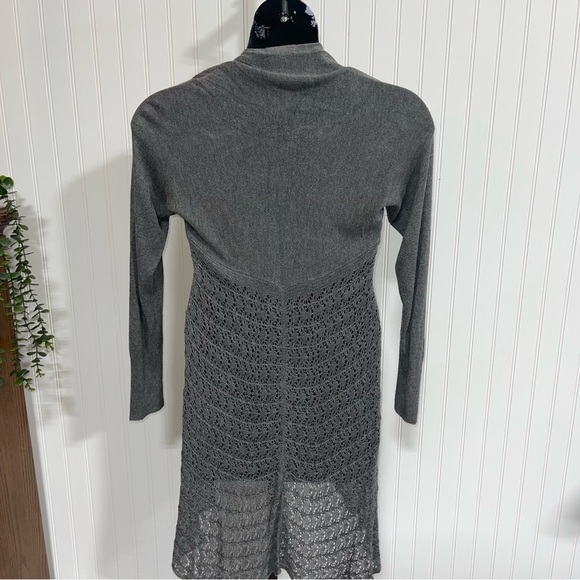 Grace & Lace Gray Asymmetrical Tunic sweater Top - Picture 5 of 7